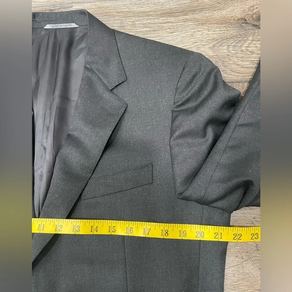 Canali Modern Fit Pure Wool Brown Label 13220‎ Two Button Dark Gray Blazer 42R